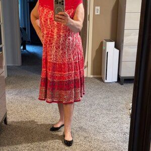 Red Multi Knit dress by Nic & Zoe